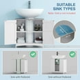 thumbnail image 4 of kleankin Armoire-Lavabo de Salle de Bain Moderne, Armoire de Rangement pour Lavabo sur Pied, 4 of 10