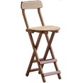 thumbnail image 1 of Folding Chairs Simple Rattan Weaving Bamboo Fold Up Chair, Practical Kitchen Bar Chair, Portable High Stool, Load-Bearing 100kg/220.5lbs (Color : Brown, Size : 92 * 40.5 * 26cm), 1 of 1