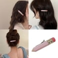 thumbnail image 2 of Lovely Bright Color Pencil Hair Clip Hair Styling Accessories Barrette For Kids Duckbill Clip Great For Creative Styles Red, 2 of 4