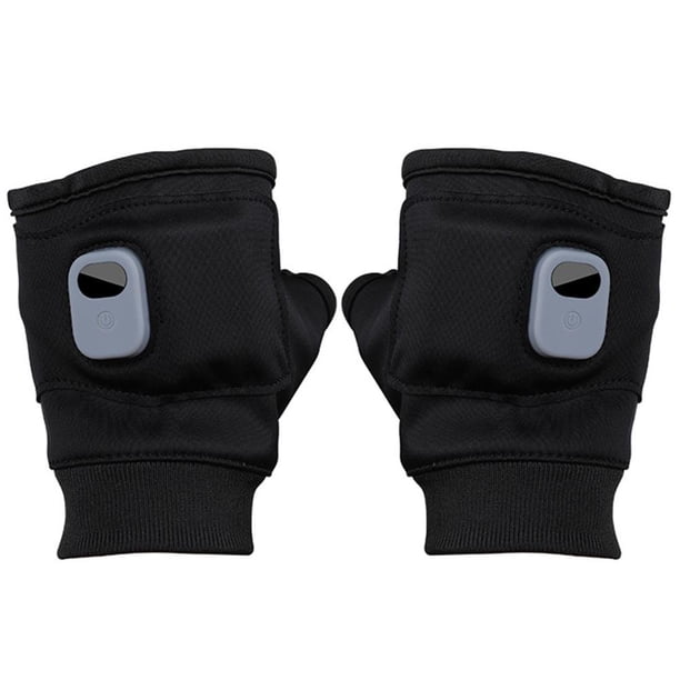 5Uds. Guantes Térmicos Eléctricos A Prueba De Viento Sin Dedos Hombres Mujeres Invierno Debe Negro