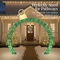 thumbnail image 4 of Best Choice Products Outdoor Christmas Lighted Archway Decoration, Large 9.5ft w/Gold Ornament Cap, 330 LED Lights, Holiday Yard Decor - Green, 4 of 9