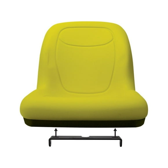 MILSCO 18.80" Tall Yellow Vinyl XB180 Bucket Seat with Hinge Bracket