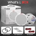 thumbnail image 2 of Pyle 6.5 Inch Dual Marine Speakers - 2 Way Waterproof and Weather Resistant Outdoor Audio Stereo Sound System, 2 of 5