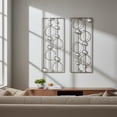 thumbnail image 6 of 2 Set Silver Metal Wall Sculpture Modern Geometric Rhinestone Decor for Living Room Bedroom Office, 6 of 7
