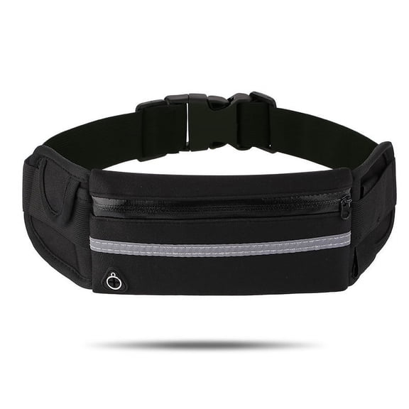 Anti-Theft Invisible Waist Bag – Lightweight Waterproof Sports Waist Pack with Water Bottle Strap for Running & Outdoor(RL Black 1 PC)