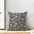 thumbnail image 2 of Floral Throw Pillow Covers 20x20 Set of 2, Flower Print Linen Decorative Pillow Covers Neutral Vintage Decoration Outdoor Cushion Cover Black Floral Pillowcase for Sofa Couch Farmhouse Room, 2 of 6