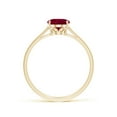 thumbnail image 2 of ANGARA Natural Oval Solitaire 1.25 ct Ruby Cocktail Ring in 14K Yellow Gold for Women (Size-8x6mm) | July Birthstone, Birthday, Anniversary, Jewelry Gift for Women | Natural Ruby Ring, 2 of 9