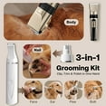 thumbnail image 4 of Dog Hair Clippers for Grooming Kit and Dog Paw Trimmer Nail Grinder for Grooming, Low Noise Rechargeable Cordless, Shaver Grooming Supplies for Pet Cats Dogs, 4 of 6