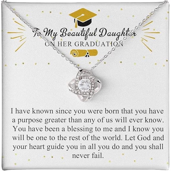 Graduation Gifts for Her 2025, Graduation Necklace for Her, College Graduation Gift, High School, Senior Graduation, Gift From Mom and Dad For Daughter, Senior 2025 Present With Message Card