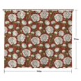 thumbnail image 5 of Pioneer Flower Floral Print Pattern Shower Curtain 84"x72", Bathroom Decorative Shower Curtain Set with 12 Hooks, Waterproof Washable, 5 of 6