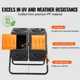 thumbnail image 4 of VEVOR Compost Bin, 37-Gal Dual Chamber Composting Tumbler, High Volume Two Rotating Chambers with 2 Sliding Door and Steel Frame, BPA Free Composter Bin Tumbler, 4 of 9