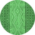 thumbnail image 1 of Ahgly Company Indoor Round Southwestern Emerald Green Country Area Rugs, 8' Round, 1 of 4