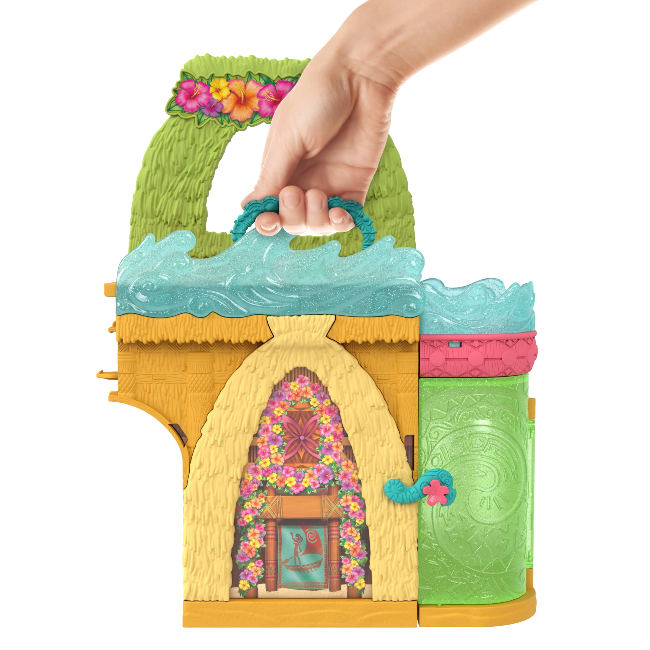 Disney Princess Moana Storytime Stackers Doll House with Small Doll, Animal Friend & 9 Accessories