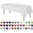 thumbnail image 1 of TRAHOO-White 6 Pack Premium Disposable Plastic Tablecloth 54 Inch. x 108 Inch. Rectangle Table Cover by, 1 of 4