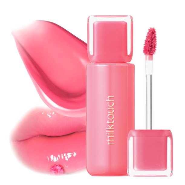 MILKTOUCH Jelly Lip Glow Tint – Brillo de labios hidratante con tinte de labios de larga duración, brillo radiante ligero, perfecto para uso diario, regalos de San Valentín, aceite de labios coreano (