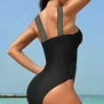 thumbnail image 7 of BONIXOOM Women Summer Bikini Solid Color Sexy Mesh Patchwork Hollowed Out Swimsuit, 7 of 7