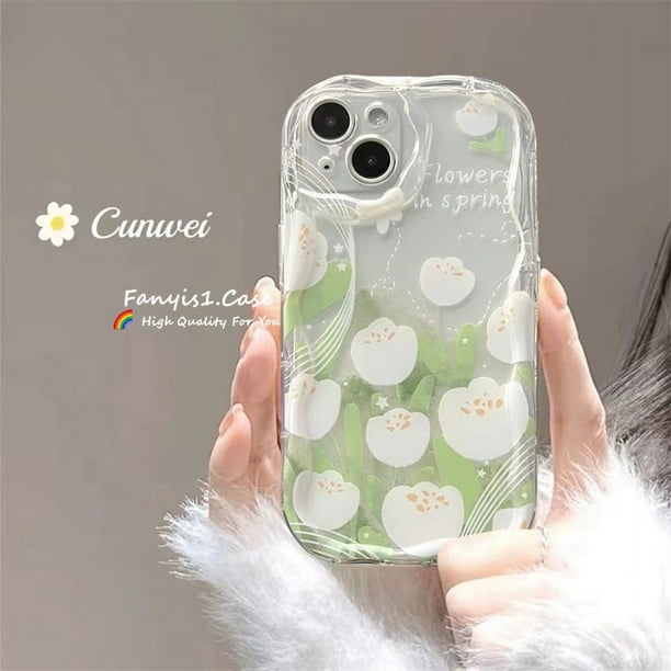 Funda Compatible Con Samsung A14 A13 A12 A53 A51 A52 A03 A04E A50 A30S A32 A34 A22 A23 A54 A24 A33 A30S De Teléfono Tulipán Encantadora Trasera De Protección A Prueba De Golpes Suave