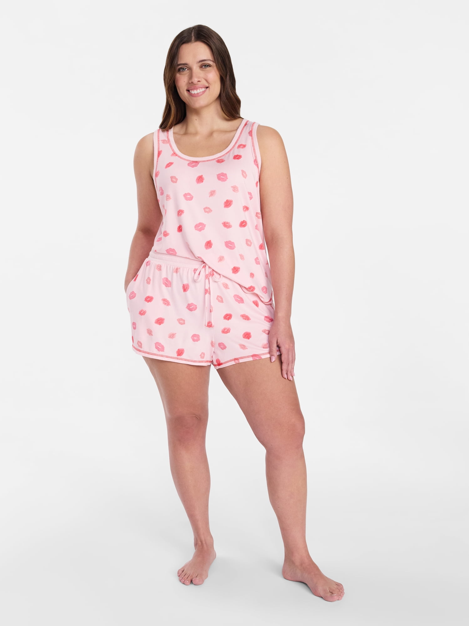 Joyspun Women's Cozy Lounge Collection Hacci Knit Sleep Shorts, 3" Inseam, Sizes XS-3X