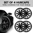 thumbnail image 2 of Hubcaps BDK Premium Black de 16 pulgadas para coche, camión y SUV (paquete de 4), 2 of 7