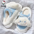thumbnail image 2 of Zapatillas Sanrio de felpa para mujer, pantuflas de algodón, Kuromi Cinnamoroll, Anime Melody, Hello Kitty, cálidas, antideslizantes, Invierno2744, 2 of 5