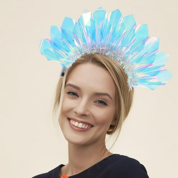 ADDHAT 1Pcs Glitter Headband for Women Circular Sparkle Party Accessory