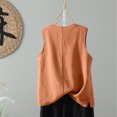 thumbnail image 4 of AherBiu Tank Tops for Women Lightweight Summer Casual Loose Round Neck Sleeveless Basic Shirts Blouse, 4 of 7