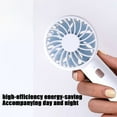thumbnail image 4 of under $5 Usloyux Portable Handheld Fan USB Rechargeable Battery Operated Cute Design Cooling Makeup Fans Lightweight Mini Speed Adjustable Ultra Quiet Pocket Fan for Camping, 4 of 9