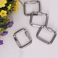 thumbnail image 3 of 6pcs Outdoor Buckles Square Shaped Carabiners Camping Aluminium Keychains, 3 of 9