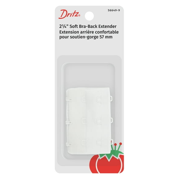 Dritz Soft Bra-Back Extender 2-1/4"-White 3 Hooks