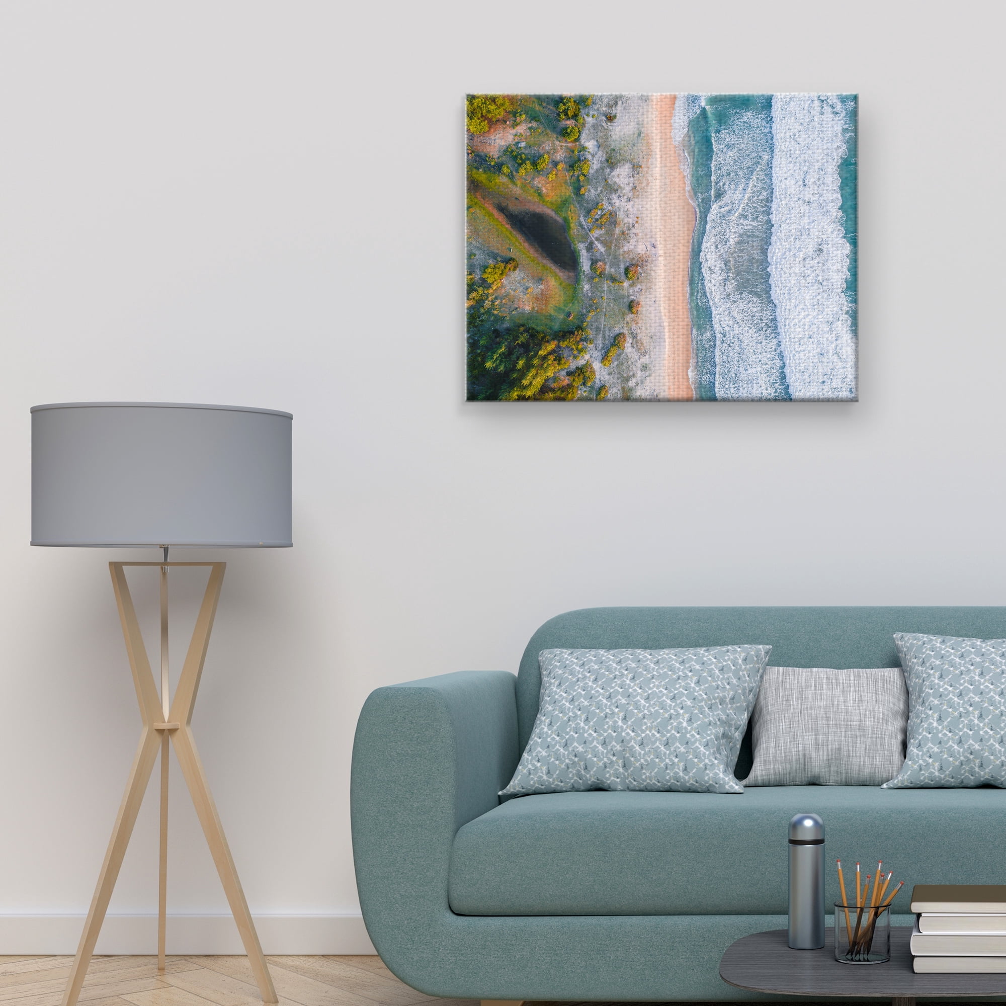 Masterpiece Art Gallery Coastal Aerial View by Hermansyah Canvas Art Print 22" x 28"
