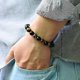 thumbnail image 2 of Pulsera de hematita, obsidiana negra y triple ojo de tigre, 2 of 2