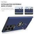 thumbnail image 3 of for Samsung Galaxy S25 Ultra Case with Ring Stand, 360° Rotatable Ring Holder Magnetic Kickstand, 2-Layer Heavy Duty Shockproof Rugged Hybrid Hard PC Soft Rubber Case for Galaxy S25 Ultra, Blue, 3 of 7