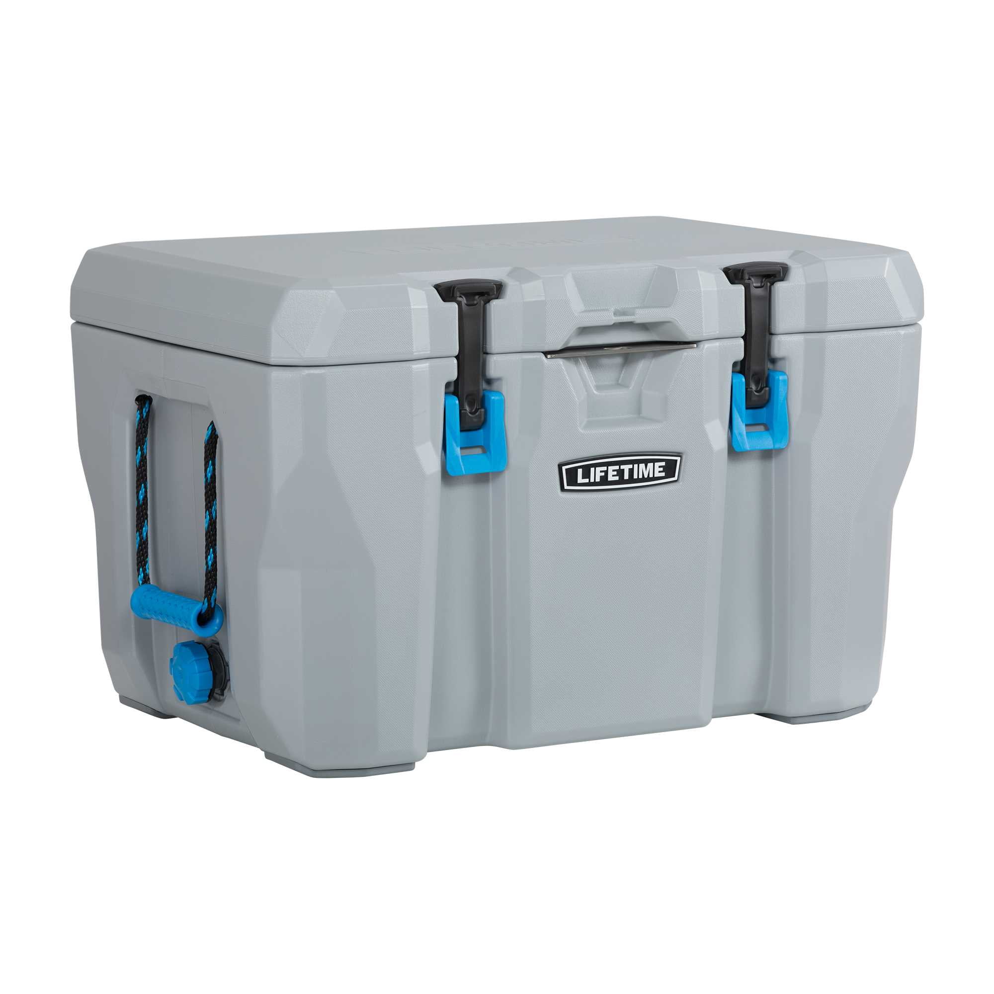 Lifetime 55 qt Bear-Resistant Camping Cooler, Premium High Performance, Ice Retention, Hard Cooler, 60 Can Capacity, Boulder Gray (91021)