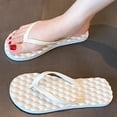 thumbnail image 3 of Slim Flip Flops for Women Beach Rubber Shower Shoes Basic Thong Sandals Bathroom Beach Pool Soft Slip-On Shoes White, Size 7, 3 of 5