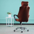 thumbnail image 4 of pitrice Office Chair Covers Computer Back Seat Protector Chair Slipcovers for Gaming Removable Office Chair Coffee, 4 of 8