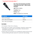 thumbnail image 2 of Rear Strut and Coil Spring Assembly - Compatible with 2003 - 2006 Lincoln Navigator 2004 2005, 2 of 2