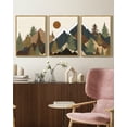 thumbnail image 5 of SHENIFY Set Sunrise Pine Tree Forest Nature Scenry Wilderness Landscape Art Farmhouse Rustic Modern Art Decorative for Living Room Bedroom 11x14in3pcs Natural Framed, 5 of 5