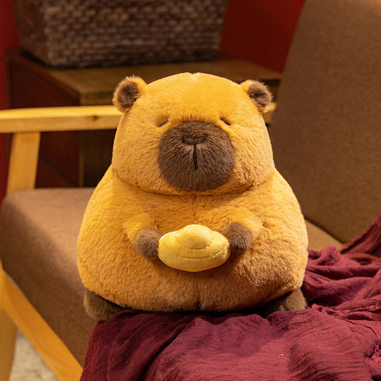 YIFAEUX Capybara Plush Doll Pillow Soft Kawaii Stuffed Animal Toy for Kids Adults Capybara Hugging Capybara Cuddly Rodents Doll Gift for Birthdays Valentines