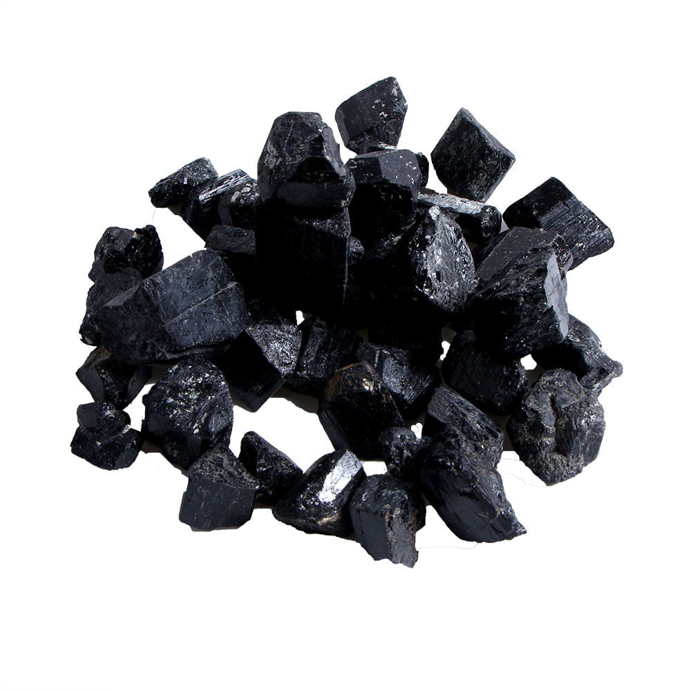 100g Natural Black Crystal Tourmaline Rough Stone Rock Mineral Specimen Healing 