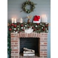 thumbnail image 6 of Christmas Mantel Scarf Fireplace Decorations for Living Room, Winter Silver Red Weeping Ball Pine Branches Fireplace Mantel Scarf Cover Runner for Halloween/Thanksgiving/Christmas Decor 90"x17", 6 of 6