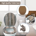 thumbnail image 2 of Nastarki Round Toilet Seat, Slow Close Wood Toilet Seats, Wooden Toilet Seats with Strong Alloy Hinges, 2 of 8