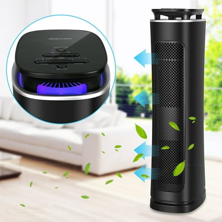 air purifier hepa filter cleaner true light allergies odor eliminator mold smokers dust smoke pets night dialog displays option button