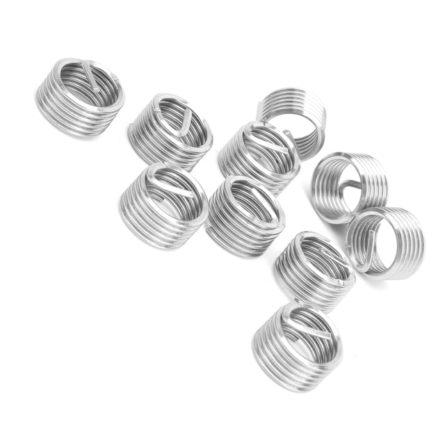 LAFGUR 10 Pcs Inserts de Filetage Outil de Réparation d'Écrou Réducteur Mâle Femelle en Acier Inoxydable M16x2, Matériel Industriel, Inserts de Filetage