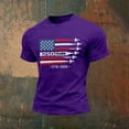 thumbnail image 2 of 250Th Anniversary Usa Anniversary Graphic T Shirt Patriotic Commemorative Short Sleeve Graphic Tees Men Purple XXL, 2 of 4