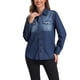 thumbnail image 4 of Chaqueta de mezclilla de manga larga y botones INSPIRE CHIC para mujer, chaquetas de jeans oversized M azul, 4 of 6