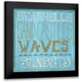 thumbnail image 1 of Shamp, Cindy 15x15 Black Modern Framed Museum Art Print Titled - Seashells and Sand Castles, 1 of 5