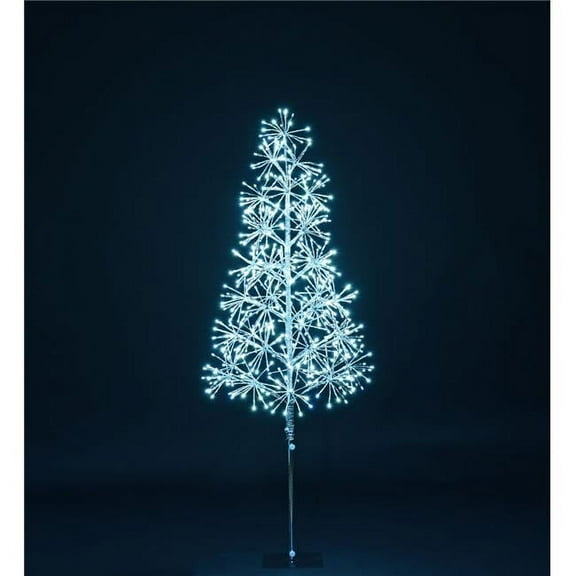 Queens of Christmas LED-TR3D05-LPW 5 ft. Pure White Starburst LED Tree