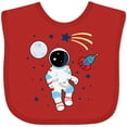 thumbnail image 3 of Inktastic Astronaut the Moon Spaceship and Shooting Star for Light Colors Boys or Girls Baby Bib, 3 of 4