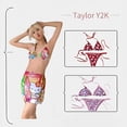 thumbnail image 2 of Sanrio-Bikini de Hello Kitty con dibujos animados de Anime Y2K, traje de baño Sexy para chicas picantes, conjunto de ropa interior con tirantes de copa triangular y cuello colgante a la moda, 2 of 4