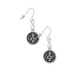 thumbnail image 3 of Delight Jewelry Silvertone Antiqued Round Seal - Clef Silver tone Infinity French Earrings, 3 of 4